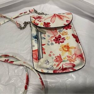 SAFE KEEPER Flower Print Vegan Leather Crossbody Phone Wallet Passport